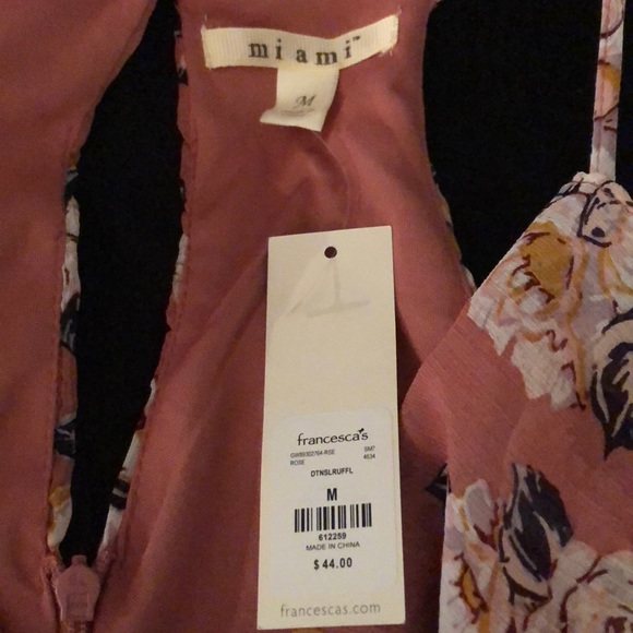 NWT Francesca’s floral ruffle mini dress - Picture 4 of 4